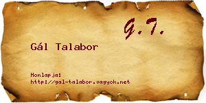 Gál Talabor névjegykártya